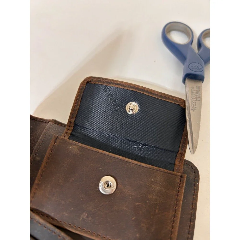 DONWORD Cow Leather Bi-Fold Passport Travel‎ Wallet RFID Blocking COFFEE